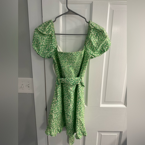 Zara Floral Linen Blend Dress - Picture 3 of 5